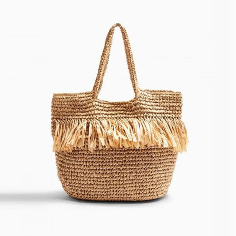 Art Beach Straw Woven Bag