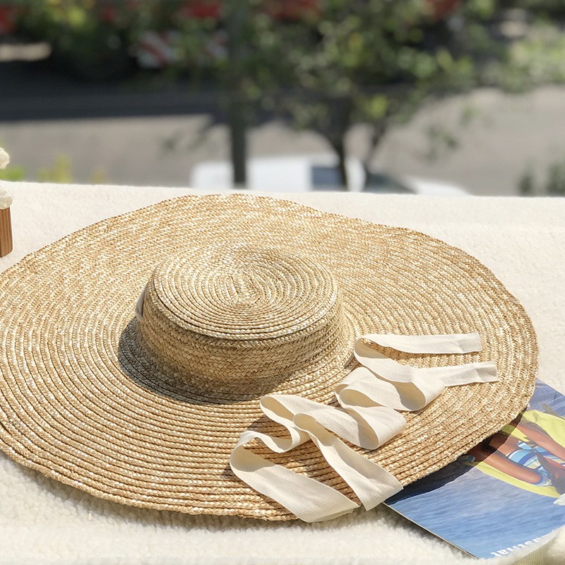 Large sun shading straw hat