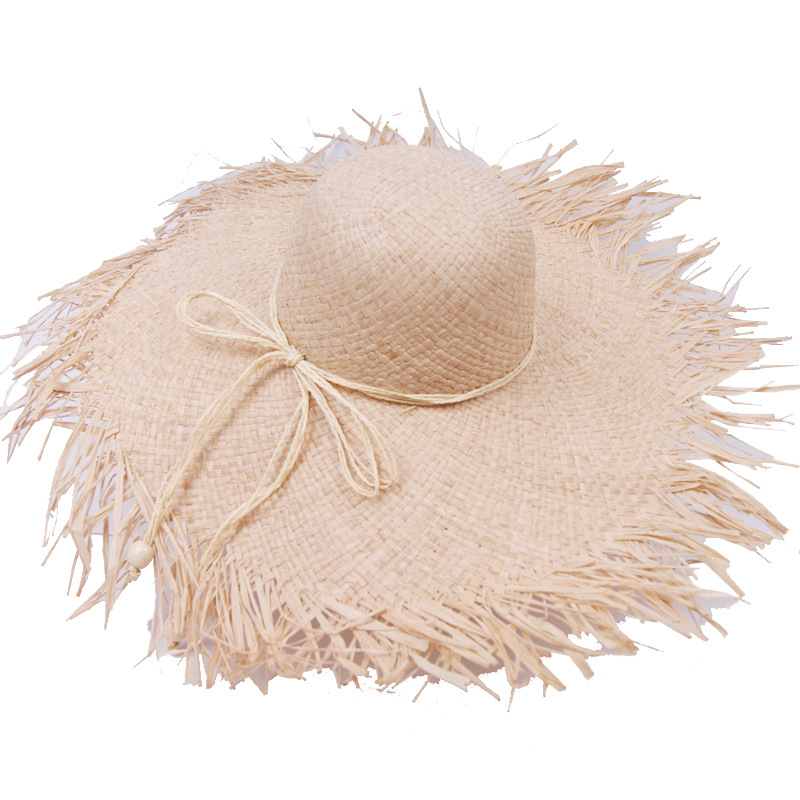 Beach large brimmed straw hat