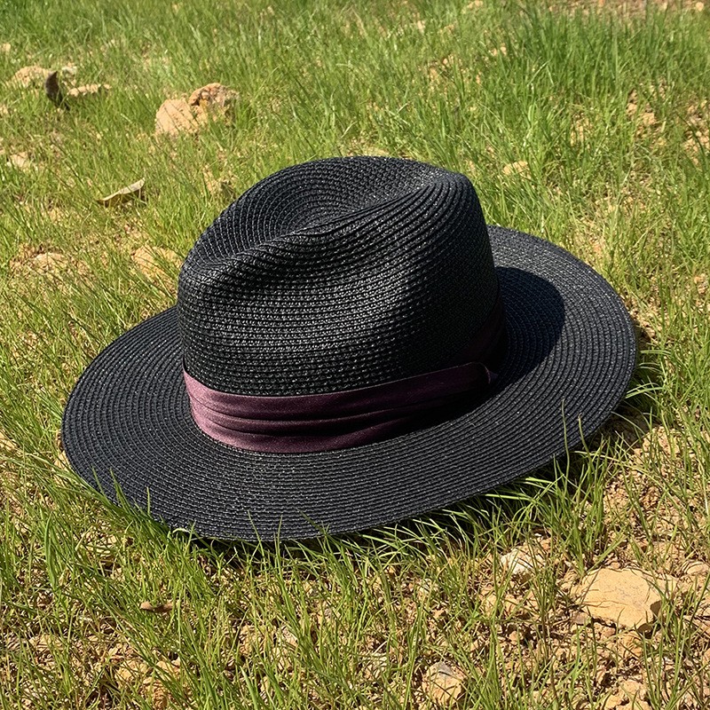 Panama straw hat, flat topped straw hat, large brimmed straw hat