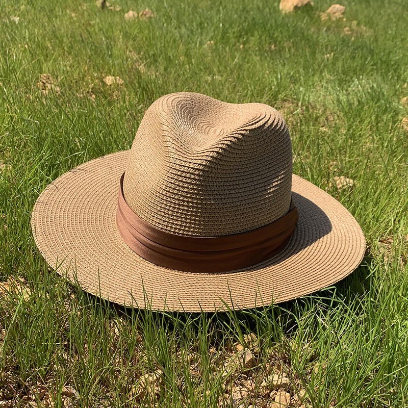 Panama straw hat, flat topped straw hat, large brimmed straw hat