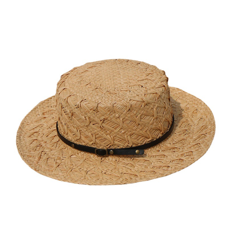 Panama straw hat, flat topped straw hat, large brimmed straw hat