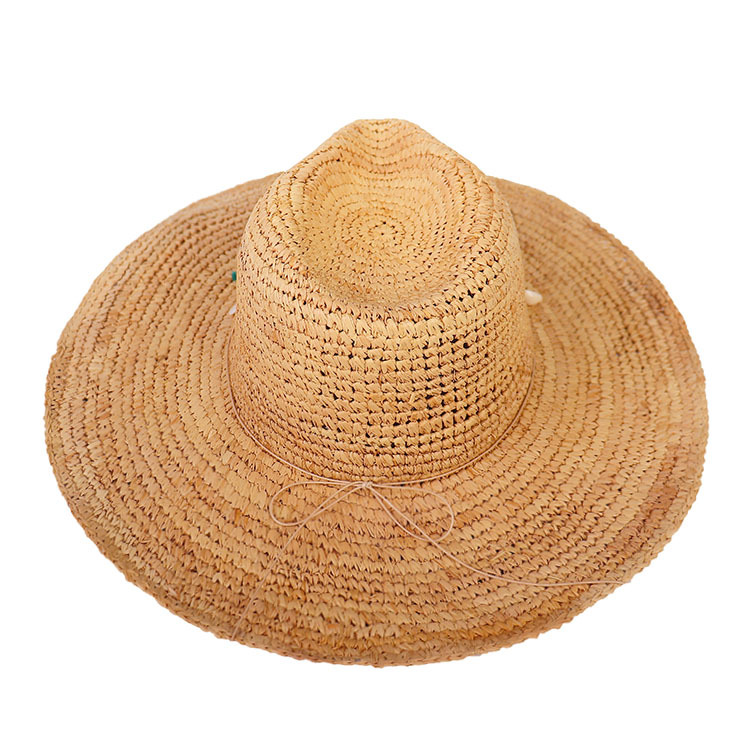 Joker pure natural Lafite handmade Panama hat personality shell outdoor sunshade straw hat