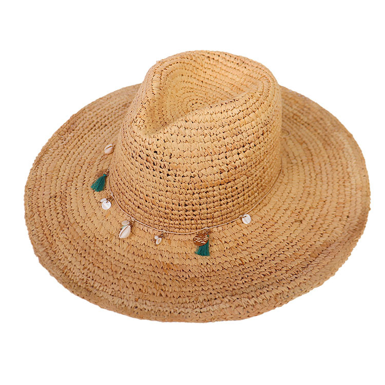 Joker pure natural Lafite handmade Panama hat personality shell outdoor sunshade straw hat