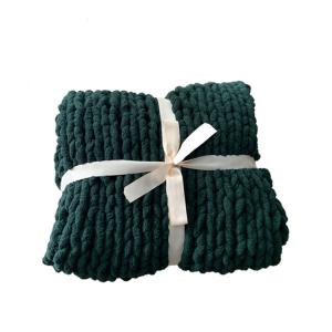 Chenille Chunky Knit Throw Blanket