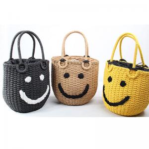 Cute Girl Grass Woven Bag