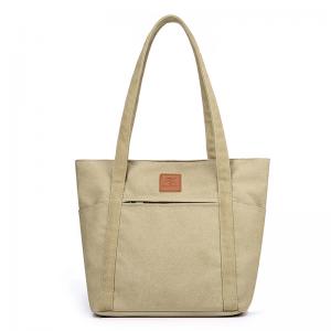 One-shoulder large-capacity solid color travel canvas bag