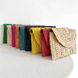 Straw Clutch Purse Envelope Handbag 