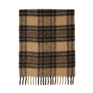 Winter Women Fluffy Oversized Plaid Scarf  