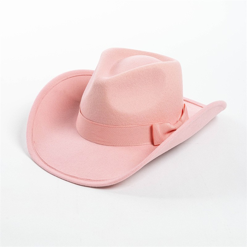  Western Outback Felt Cowboy Hat For Women Cowgirls Fedora  Gus Hat Rodeo 22-22.75 Fit For M/L