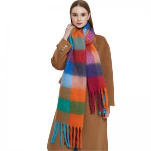 Cashmere Big Coloured Checked Scarf 